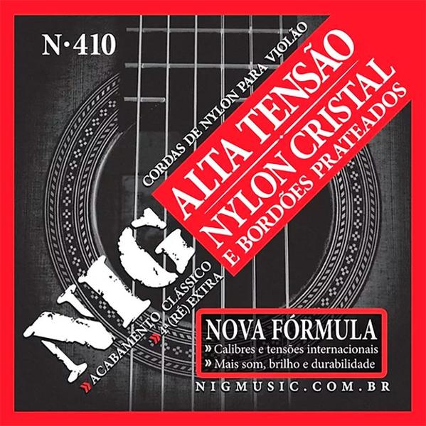 Imagem de Encordoamento Violão Nylon Alta NIG Cristal Prata N410