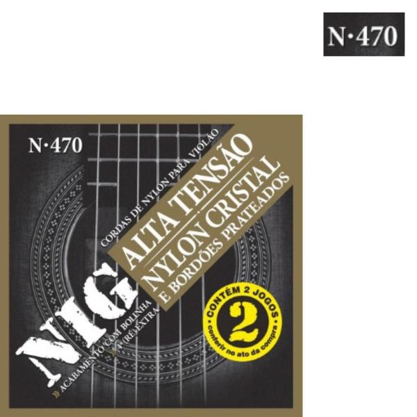 Imagem de Encordoamento Violão Nylon Alta Tensão Nig N470 .029” Kit 2 Jogos PR2N470L