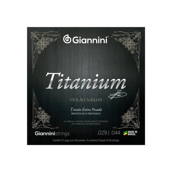 Encordoamento Violão Nylon Extra Alta Giannini Titanium Genwxta Imagem de Encordoamento Violão Nylon Extra Alta Giannini Titanium Genwxta