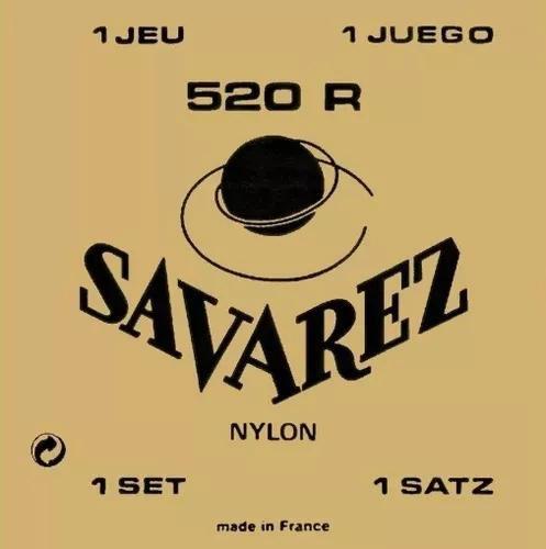 Encordoamento Violão Nylon Savarez 520r Traditional Tensão Média Imagem de Encordoamento Violão Nylon Savarez 520r Traditional Tensão Média