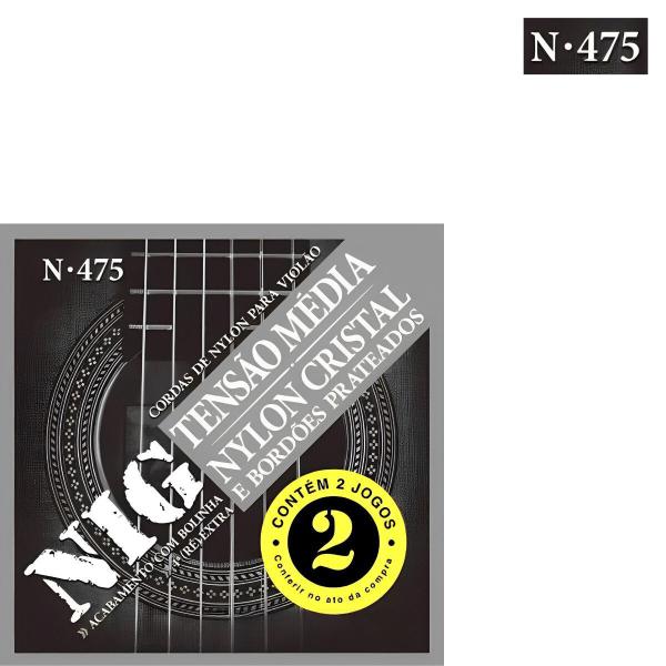 Imagem de Encordoamento Violão Nylon Tensão Média Nig N475 .028” Kit 10 Jogos PR2N475L