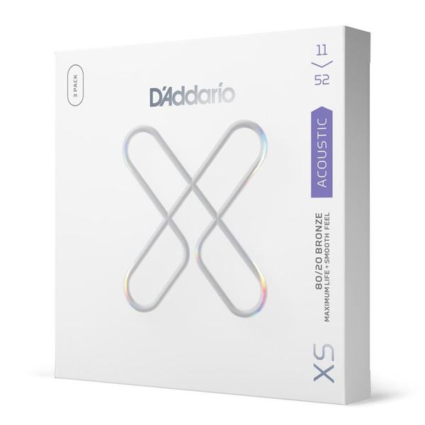 Encordoamento Violão Revestido 11-52 (3 jogos) DAddario XS - D addario Imagem de Encordoamento Violão Revestido 11-52 (3 jogos) DAddario XS