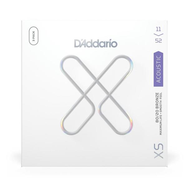 Encordoamento Violão Revestido 11-52 (3 jogos) DAddario XS - D addario Imagem de Encordoamento Violão Revestido 11-52 (3 jogos) DAddario XS