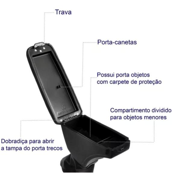 Imagem de Encosto Apoio De Braço Modelo Honda Fit 2009 A 2014 Artefactum Acessório Automotivo