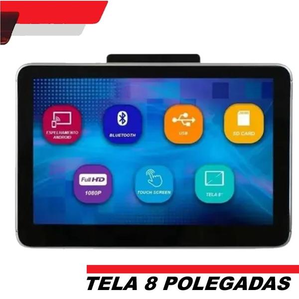 Imagem de Encosto Cabeça Acoplar Htech Tela 8 Pol Espelhamento Android