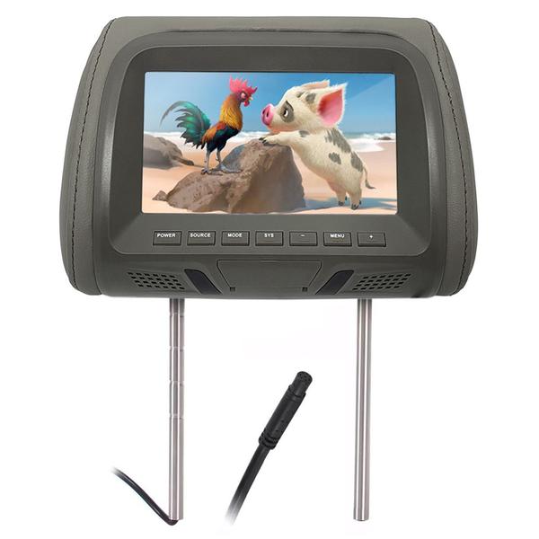 Encosto Com Tela Lcd Unidade Cinza Fiat Strada 2004 2005 2006 2007 7 Polegadas Dependente Espelhamento Multimídia - E Tech Imagem de Encosto Com Tela Lcd Unidade Cinza Fiat Strada 2004 2005 2006 2007 7 Polegadas Dependente Espelhamento Multimídia