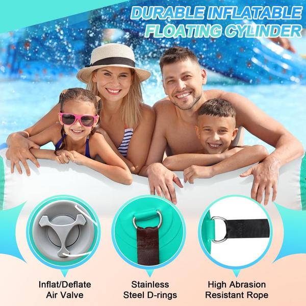 Encosto de cabeça inflável para doca flutuante VoFitny Mint Green Imagem de Encosto de cabeça inflável para doca flutuante VoFitny Mint Green