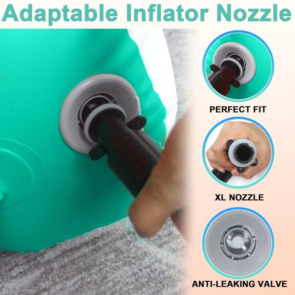 Encosto de cabeça inflável para doca flutuante VoFitny Mint Green Imagem de Encosto de cabeça inflável para doca flutuante VoFitny Mint Green