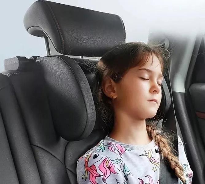 Imagem de Encosto Lateral De Dormir Para Carro Elástica Macia Confortável Encosto De Cabeça Do Assento