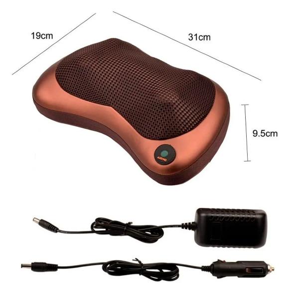 Imagem de Encosto Massageador Relaxante Bivolt Perfeito para Alívio de Dores na Coluna e Costas