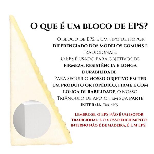 Imagem de Encosto Triangular/Triângulo de apoio/Apoio para as costas + capa de zíper - PRODUTO FIRME