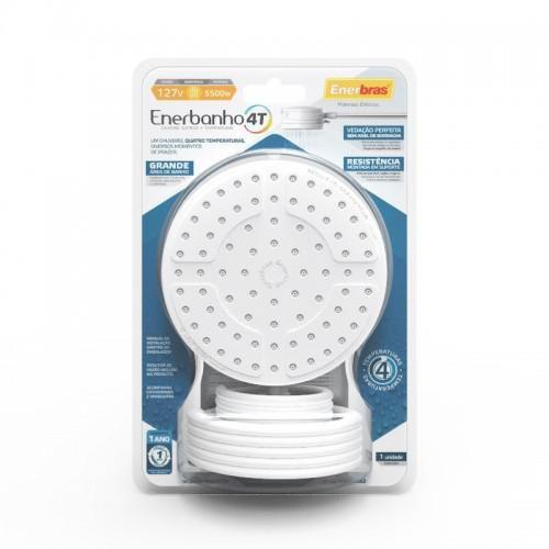 Enerbanho 4 T (127 V~5500 W) - Enerbras Branco - E3401-Eb - Enerbras Enerbanho Imagem de Enerbanho 4 T (127 V~5500 W) - Enerbras Branco - E3401-Eb