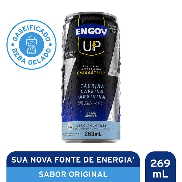 Imagem de Energético Engov UP Taurina Cafeína e Arginina Sabor Original Zero Açúcares 269ml