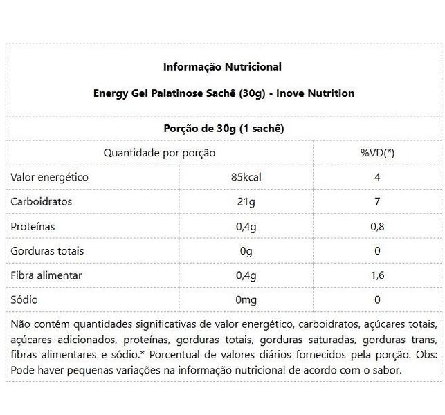 Imagem de Energy Gel Palatinose Display (10 sachês 30g) - Sabor: Açaí + Guaraná