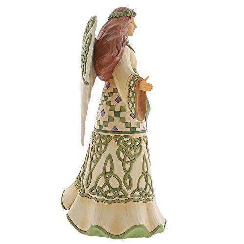 Imagem de Enesco - 6003627 Jim Shore Heartwood Creek Irish Angel em estatueta de vestido celta, 9,6 polegadas, multicolorido