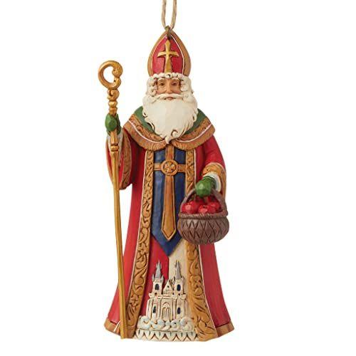 Imagem de Enesco Jim Shore Heartwood Creek Natal ao redor do mundo tcheco Santa Ornamento suspenso, 4,64 polegadas, multicolorido