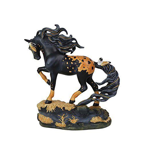 Imagem de Enesco Trilha de Pôneis Pintados "Espírito de Águia, 9" Estatueta de Resina de Pedra, 9", Multicolor