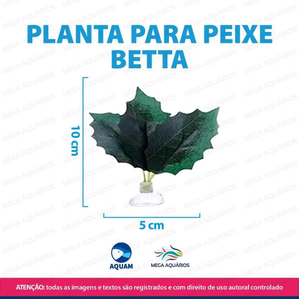 Imagem de Enfeite Aquário Aquam Planta Folha Descanso Peixe Betta Pb2