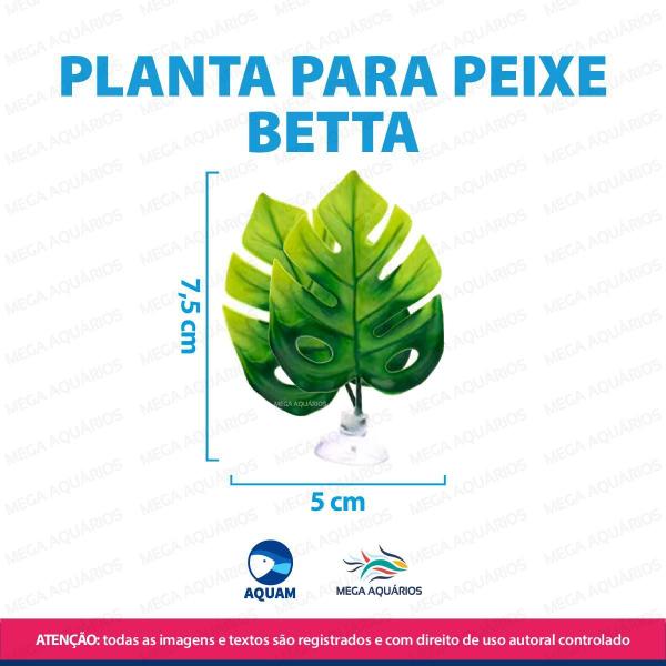 Imagem de Enfeite Aquário Aquam Planta Folha Descanso Peixe Betta Pb3