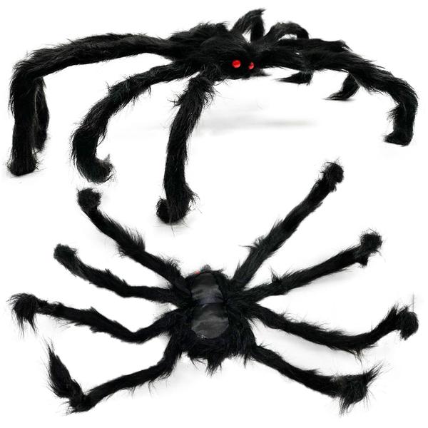 Imagem de Enfeite Aranha Grande Peluda Realista Assustadora 60cm Halloween Festa Carnaval