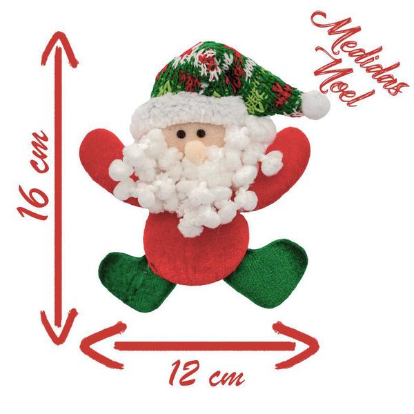 Imagem de Enfeite Árvore Natal Pendente Papai Noel Xadrez 1 Peça 16cm