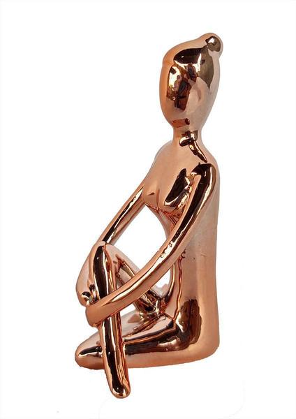 Enfeite Bailarina Yoga de Cerâmica Rose Gold - Magagift Imagem de Enfeite Bailarina Yoga de Cerâmica Rose Gold