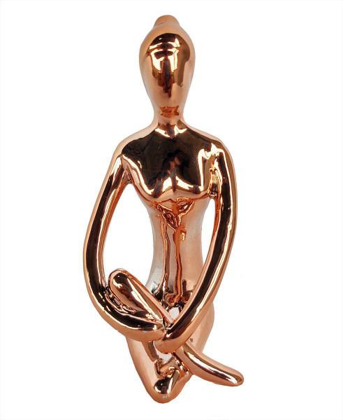 Enfeite Bailarina Yoga de Cerâmica Rose Gold - Magagift Imagem de Enfeite Bailarina Yoga de Cerâmica Rose Gold