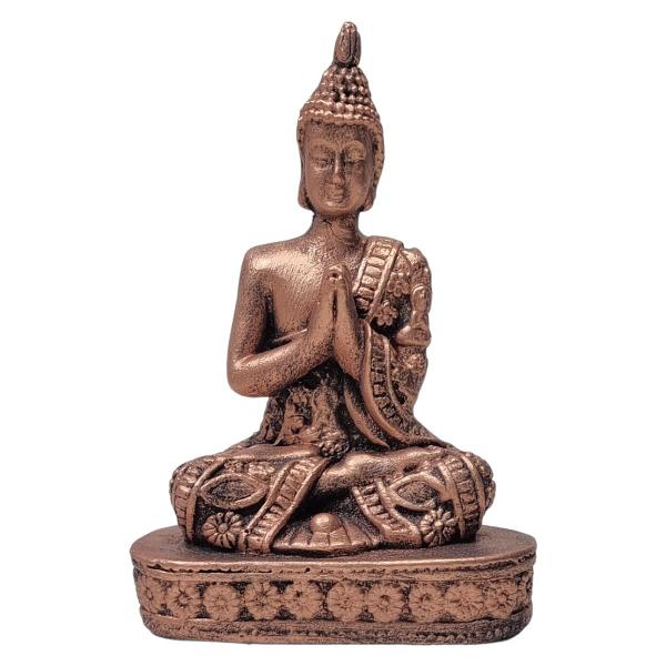 Imagem de Enfeite Buda Hindu Tibetano Na Base Decoração Chakras Bronze