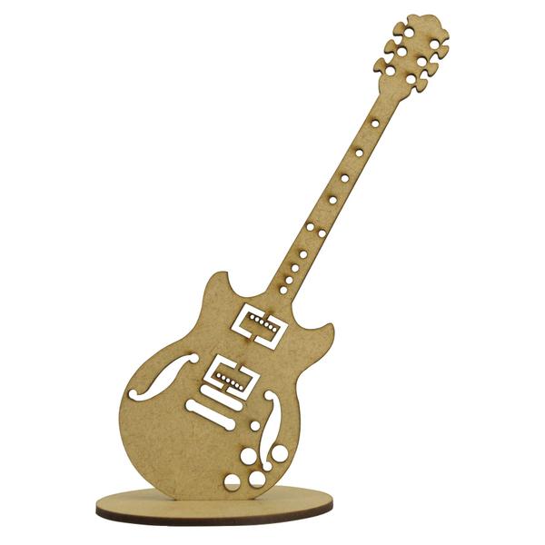 Imagem de Enfeite de Mesa Guitarra SG C/ Base 19cm Madeira MDF