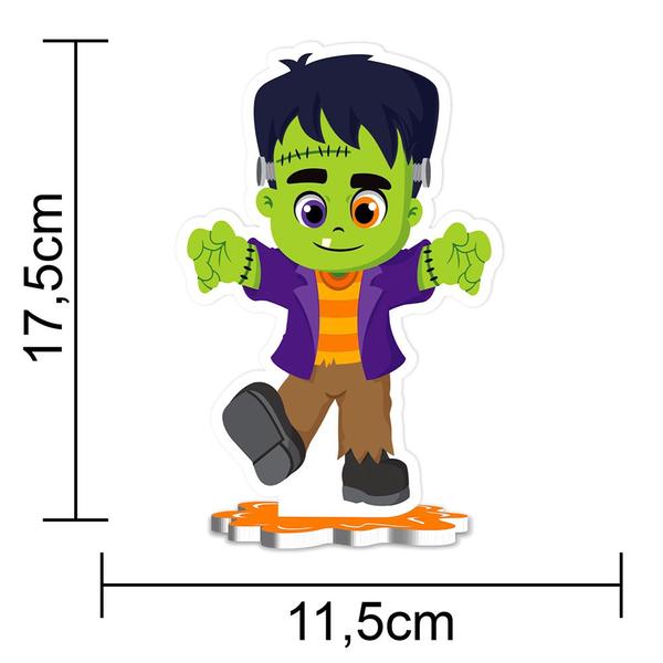 Imagem de Enfeite de Mesa Halloween Frankenstein EVA - 17cm x 11cm