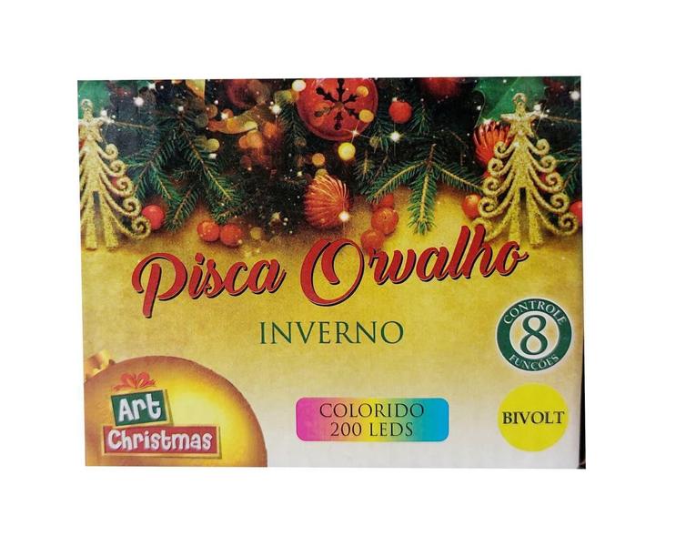 Enfeite De Natal Cordão Pisca Orvalho Inverno - Bivolt - Art Christmas Imagem de Enfeite De Natal Cordão Pisca Orvalho Inverno - Bivolt