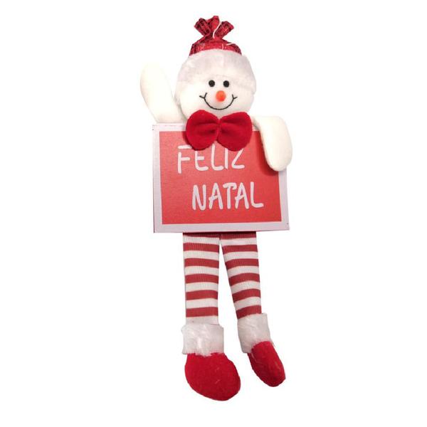 Imagem de Enfeite De Pendurar Natal Papai Noel E Boneco De Neve