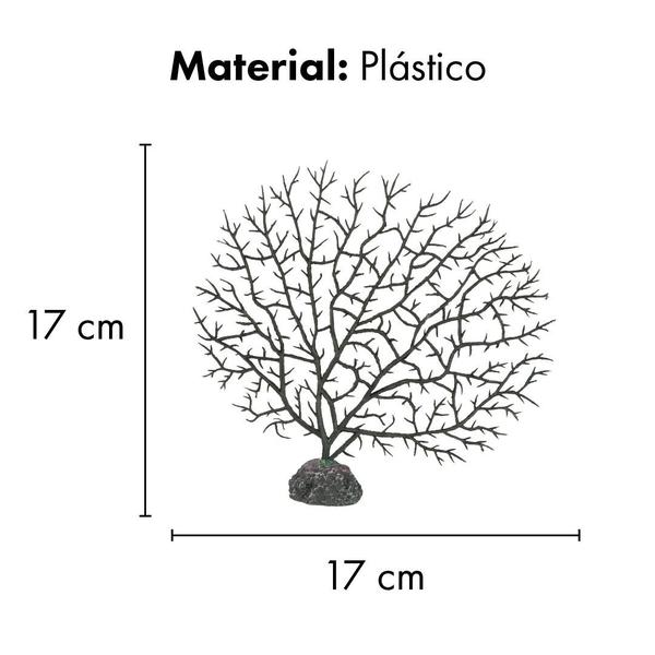 Imagem de Enfeite de plastico soma invertebrado gorgonia preta