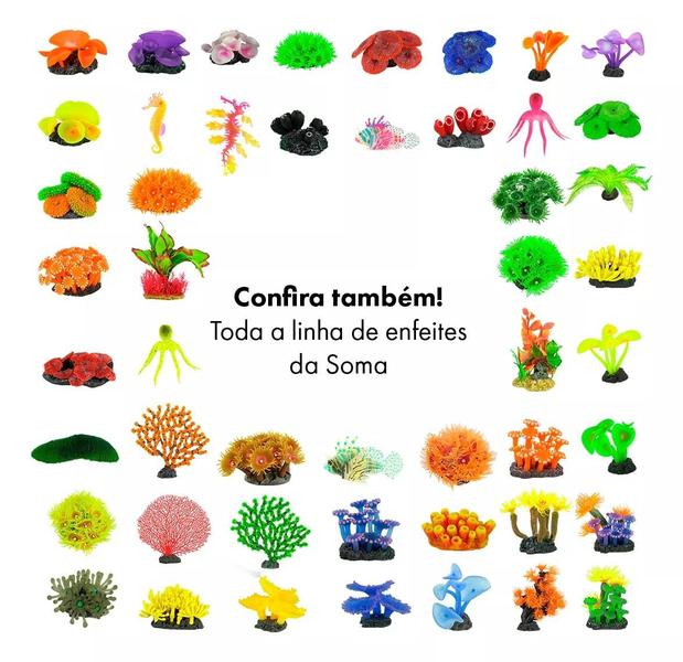 Imagem de Enfeite de plastico soma invertebrado gorgonia preta