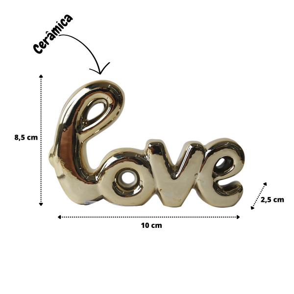 Imagem de Enfeite de porcelana decorativo love 10x8,5cm