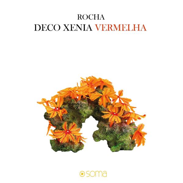 Imagem de Enfeite de resina soma rocha deco xenia vermelha