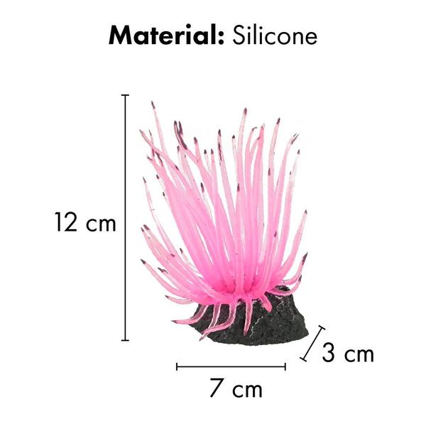 Imagem de Enfeite de silicone soma anemona long tentacle rosa