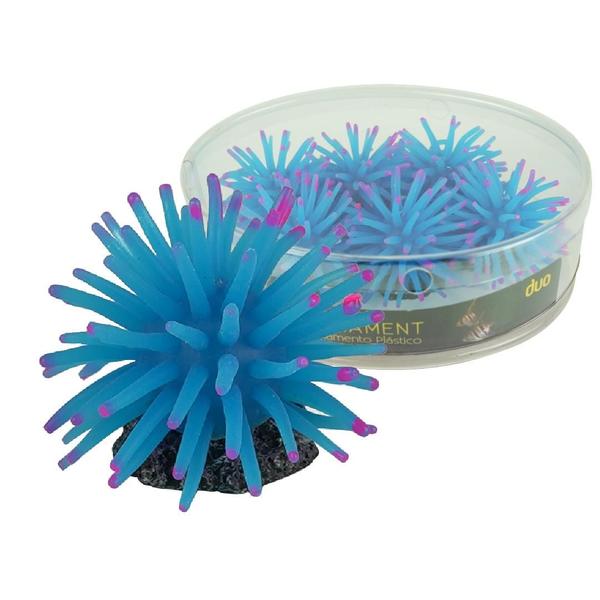 Imagem de Enfeite de silicone soma anemona short azul 6 cm