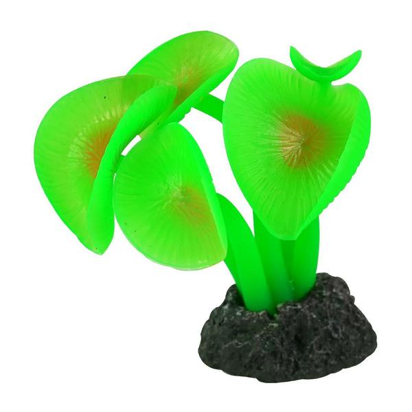 Imagem de Enfeite de silicone soma coral mushroom long stem verde