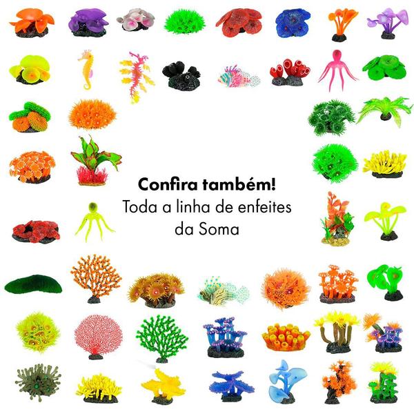 Imagem de Enfeite de silicone soma coral mushroom spotted azul 04