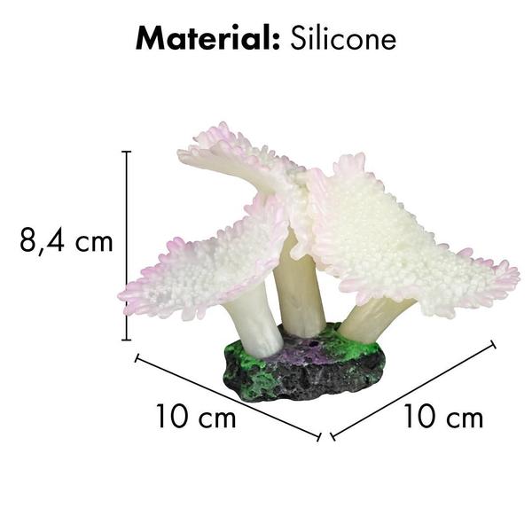 Imagem de Enfeite de silicone soma coral mushroom spotted branco 04