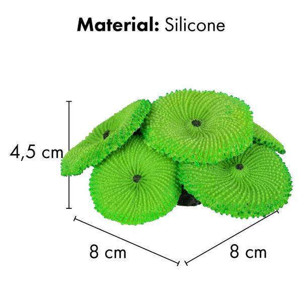 Imagem de Enfeite de silicone soma coral ricordea verde 02