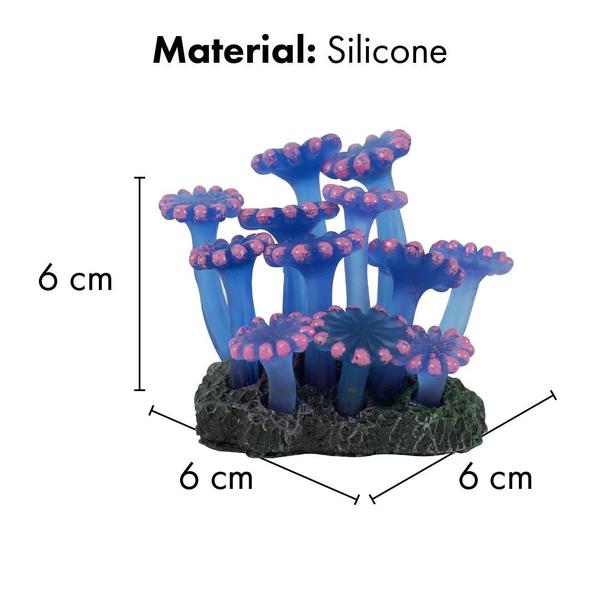 Imagem de Enfeite de silicone soma coral zoanthus palithoa azul