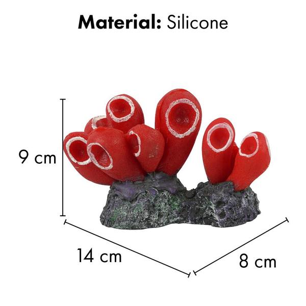 Imagem de Enfeite de silicone soma invert ascidea vermelha