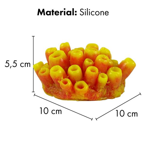 Imagem de Enfeite de silicone soma invert esponja tubo amarela-multi