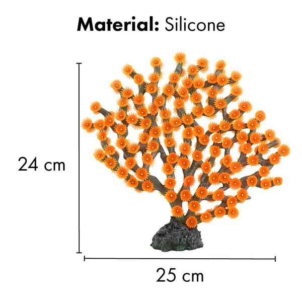 Imagem de Enfeite de silicone soma invert gorgonia florida vermelha