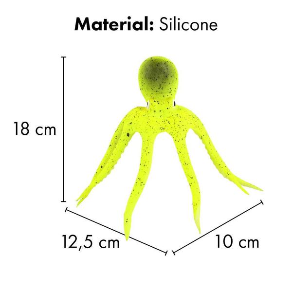 Imagem de Enfeite de silicone soma jelly octopus amarelo