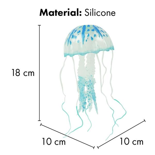 Imagem de Enfeite de silicone soma jellyfish azul md