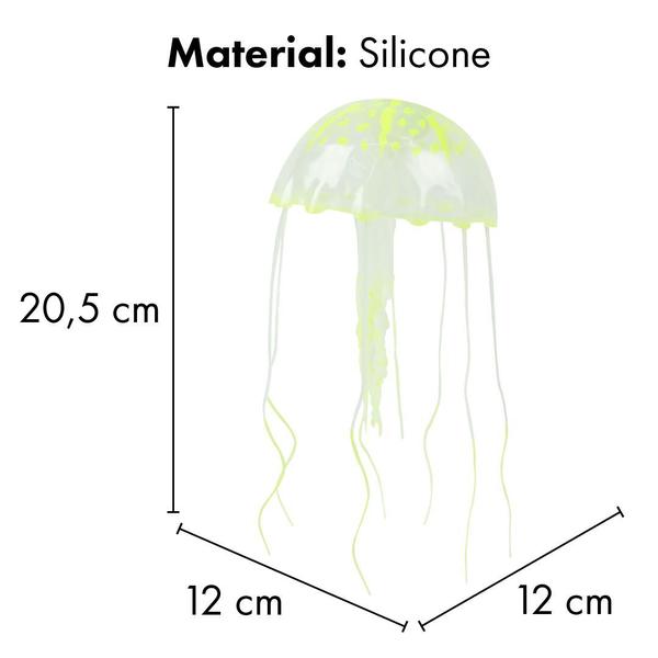 Imagem de Enfeite de silicone soma jellyfish big amarela neon