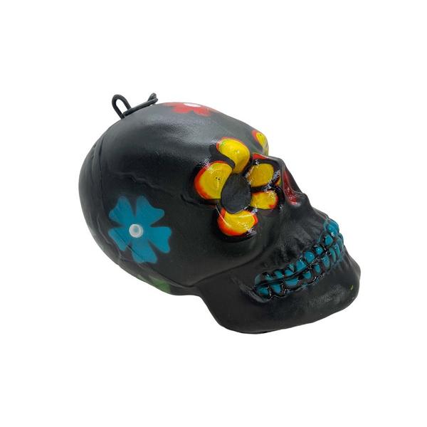 Imagem de Enfeite Decorativo Halloween - Caveira Corrente Mexicana Preta - 1 unidade - Rizzo